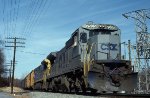 CSX 7535 stealth brings an eastbound past the hydro plant